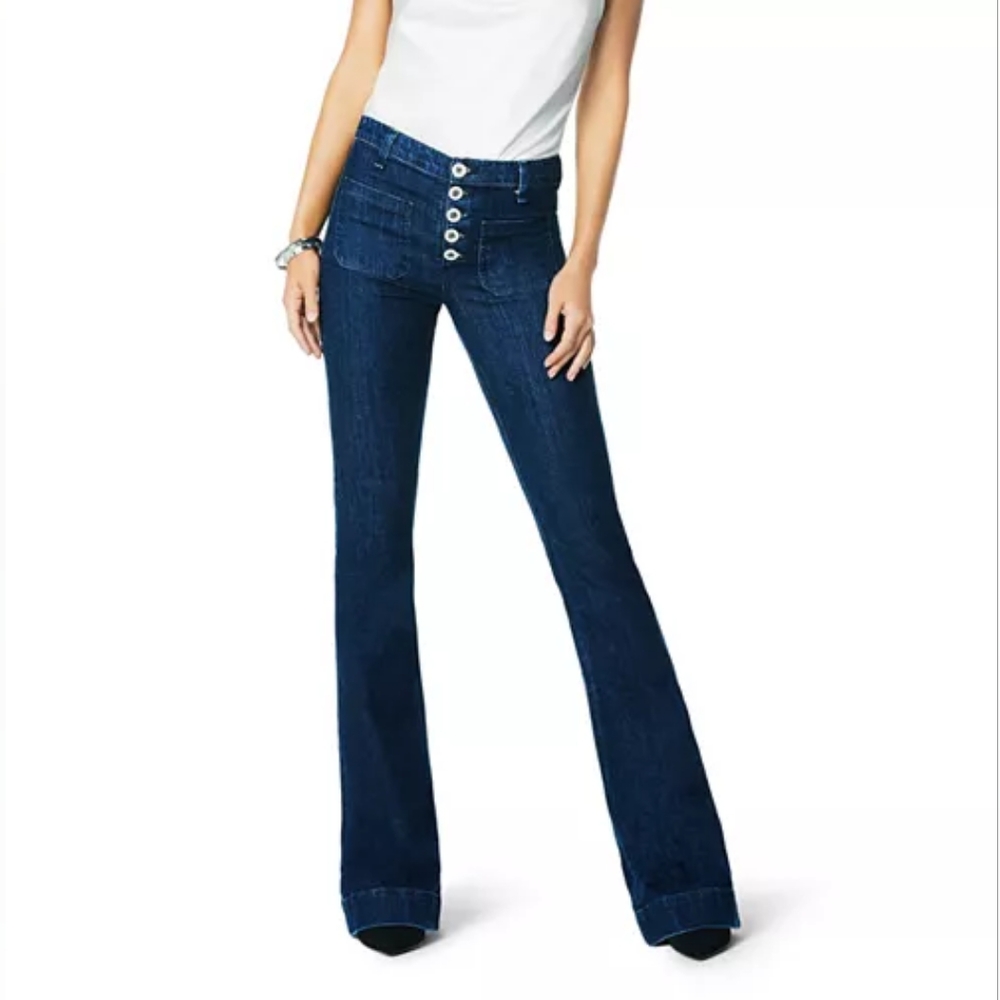 Ramy Brook Cindy Highrise Flare Jeans Dark Wash